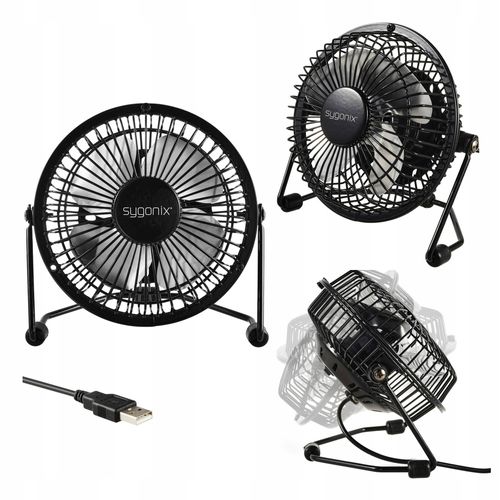 Wentylator USB do biura RETRO na biurko REGULACJA nachylenia Sygonix na Arena.pl