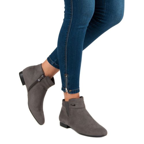 Szare botki płaskie r.38 na Arena.pl