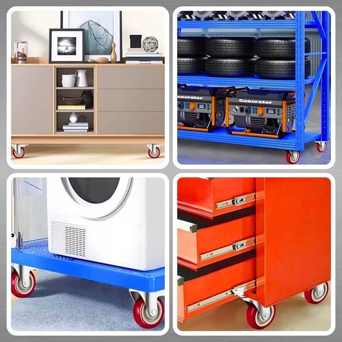 KÓŁKA OBROTOWE 75mm 200kg Z HAMULCEM GUMOWE ZESTAW JEZDNY WÓZKA 4 SZT na Arena.pl