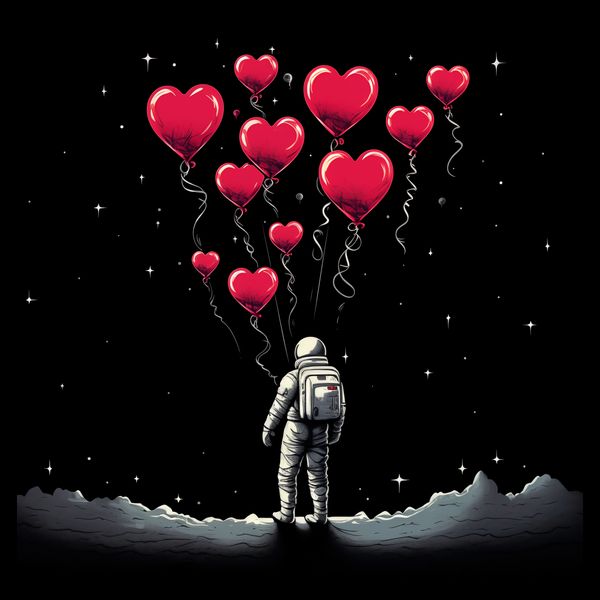 Plakat 50x50cm Astronauta Własnych Celi zdjęcie 2
