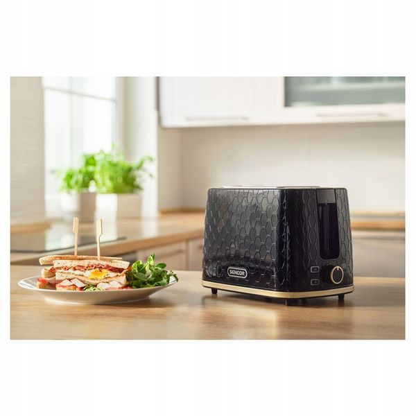 Toster 3 funkcje Sencor 7201BK 930W biały odgrzewanie timer tacka termostat zdjęcie 15