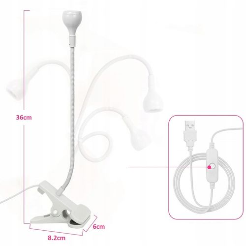 Lampka UV LED do górnych form 5W biała. Mini lampka UV zasilana USB. na Arena.pl