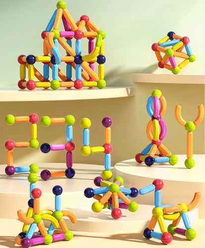 KLOCKI MAGNETYCZNE KONSTRUKCYJNE EDUKACYJNE 45 EL DLA DZIECI MAGNETIC STICK na Arena.pl