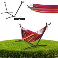 HAMAK W PASKI 200x100 CM STELAŻ STALOWY ZESTAW DO 150KG