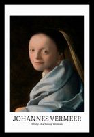 Plakat 20x30cm Design Young Woman, Vermeer Vintage do Salonu