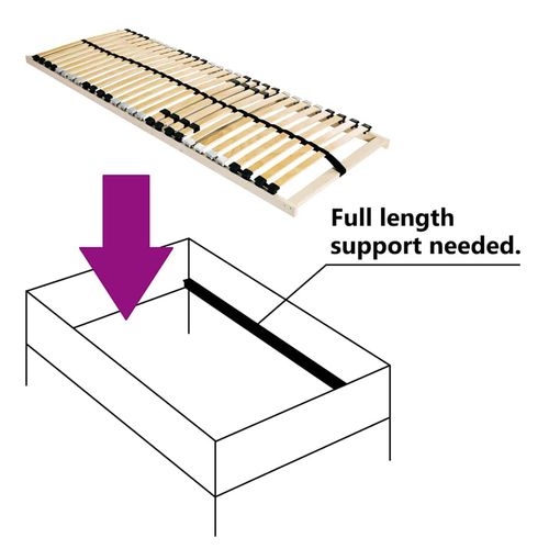Stelaż z listew Brązowy 120 x 190 cm Lite drewno bukowe na Arena.pl