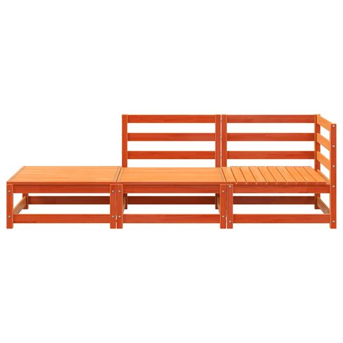 2-osobowa sofa ogrodowa z podnóżkiem, woskowy brąz, lita sosna na Arena.pl