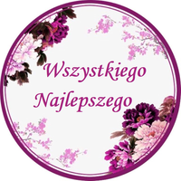 Opłatek na tort Urodziny 18 30 40 50 60 Kwiaty Ramka Boho Okazjonalny Tekst