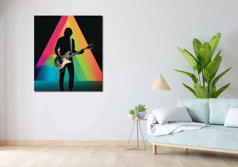 Obraz 90x100cm Pryzmat przez Gitarę zdjęcie 2