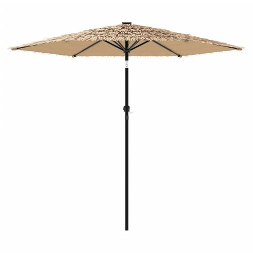 Parasol ogrodowy z LED, stalowy słupek, brązowy, 268x268x226 cm na Arena.pl