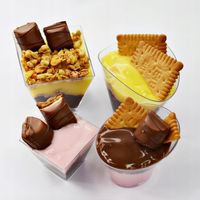 Pojemniki Kubki na mini deserki na przekąski 200 ml 50szt fingerfood