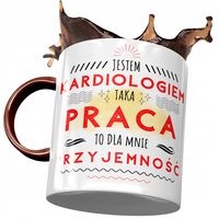 Kubek Bordowy Dla Kardiologa Dla Mnie Przyjemność Z Nadrukiem Ze Zdjęciem