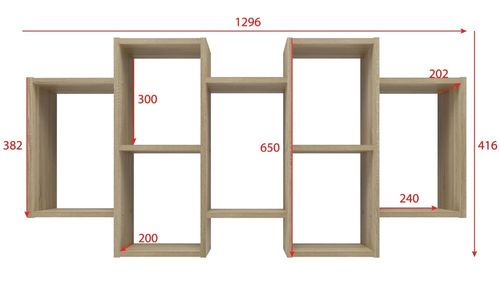 REGAŁ WISZĄCY BILBAO 7.0 ŚCIENNY PÓŁKI DĄB SONOMA na Arena.pl