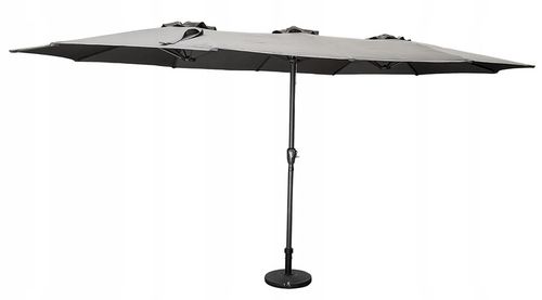 PODWÓJNY PARASOL OGRODOWY PRZECIWSŁONECZY Z KORBKĄ POKROWIEC PHOENIX SZARY na Arena.pl