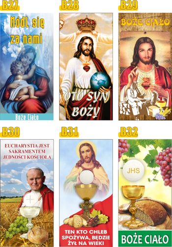 BANER RELIGIJNY dekoracja OŁTARZA gotowy 2x1m DUŻO WZORÓW na Arena.pl