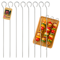 Komplet 8 Szpilek Nierdzewnych Do Szaszłyków 28Cm