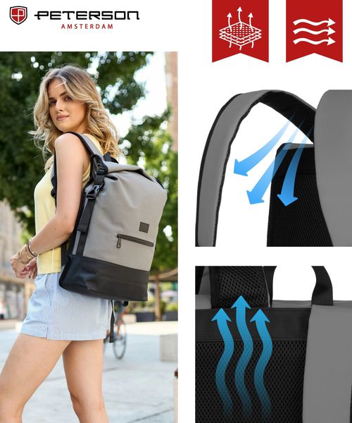 plecak miejski ptn berlin-9053 gray zdjęcie 4