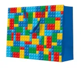 Torebka Prezentowa Kolorowe Cegiełki, Pozioma Duża