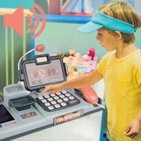 KASA FISKALNA ZABAWKA KASA SKLEPOWA INTERAKTYWNA ZAKUPY SKANER TAŚMA KOSZYK