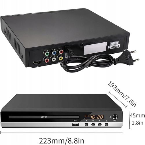 DVD PLAYER Z HDMI AV USB 1080P SYSTEM PAL/NTSC PODWÓJNE WEJŚCIA MIKROFONOWE na Arena.pl