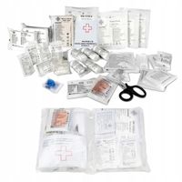 Wyposażenie do apteczki norma DIN 13157 PLUS materiały opatrunkowe STERYLNE