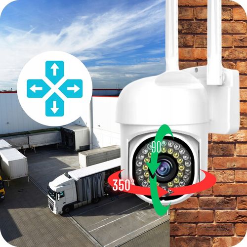 BEZPRZEWODOWA OBROTOWA KAMERA WIFI 5MPX QUADHQ DO MONITORINGU ZEWNĘTRZNA SD na Arena.pl