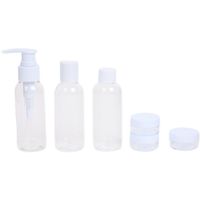 Zestaw pojemników podróżnych na kosmetyki do samolotu małe 7 el. białe