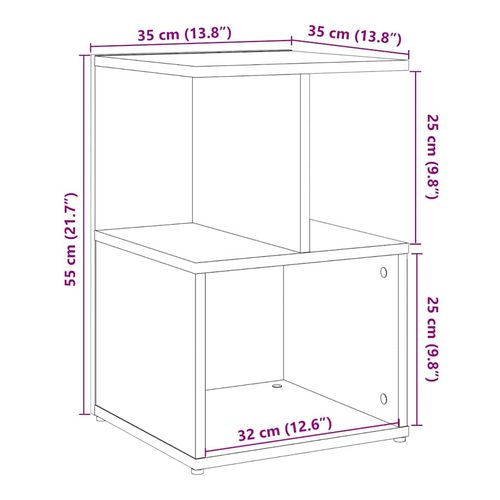 Szafka nocna, dąb artisan, 35x35x55 cm na Arena.pl