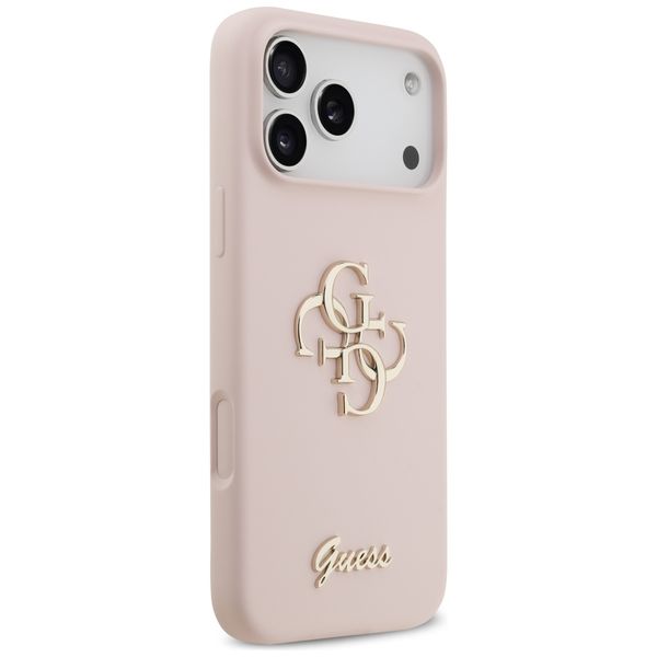etui guess silicone big 4g script do     iphone 17 pro max różowy zdjęcie 4