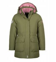 Trollkids Płaszcz puchowy "Alesund" w kolorze khaki rozmiar 128