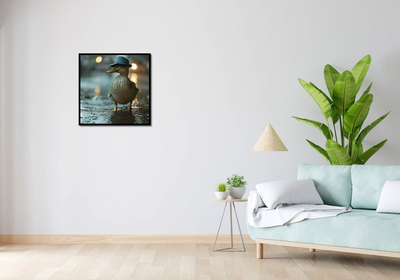 Plakat 60x60cm Kaczka w Kapeluszu zdjęcie 4