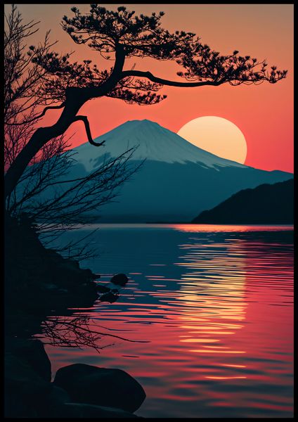 Plakat 70x100cm Góra Wieczorem zdjęcie 2