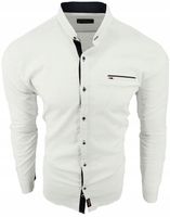 KOSZULA MĘSKA BIAŁA ZE STÓJKĄ SIGN 07 BIAŁA L