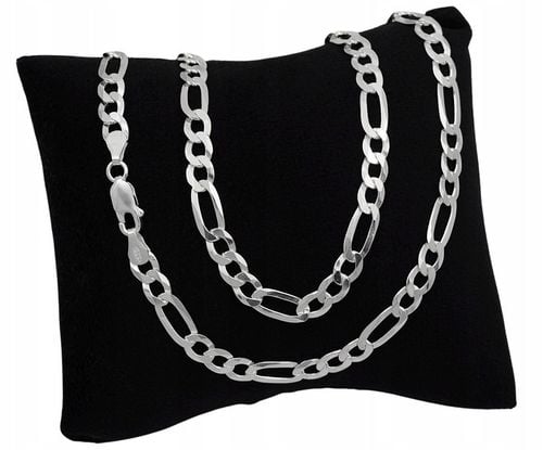 Łańcuszek Srebrny Męski Figaro Pełny Diamentowany 925 Gruby Stylowy 5,50 mm na Arena.pl