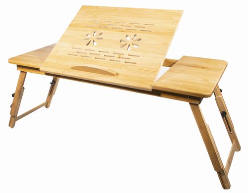Składany stolik bambusowy 90x34,5x32,3 cm z trzema blatami x6 na Arena.pl