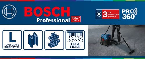 ODKURZACZ PRZEMYSŁOWY GAS 12-25 PL BOSCH HEAWY DUTY na Arena.pl