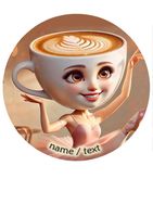 Wydruk cukrowy na tort A4 Ballerina Capuccina + napis gratis