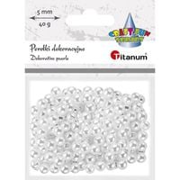 perełki dekoracyjne białe 5 mm 40g titanum