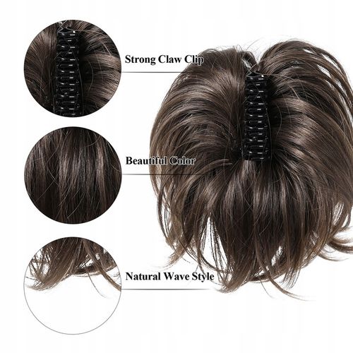 Doczepiany kok na klipsie treska na klamrze Dopinany kucyk w 5 sekund na Arena.pl