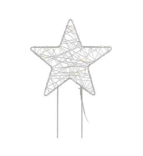 Stojąca gwiazda świąteczna LED 0,3W świetlna dekoracja srebrna na Arena.pl