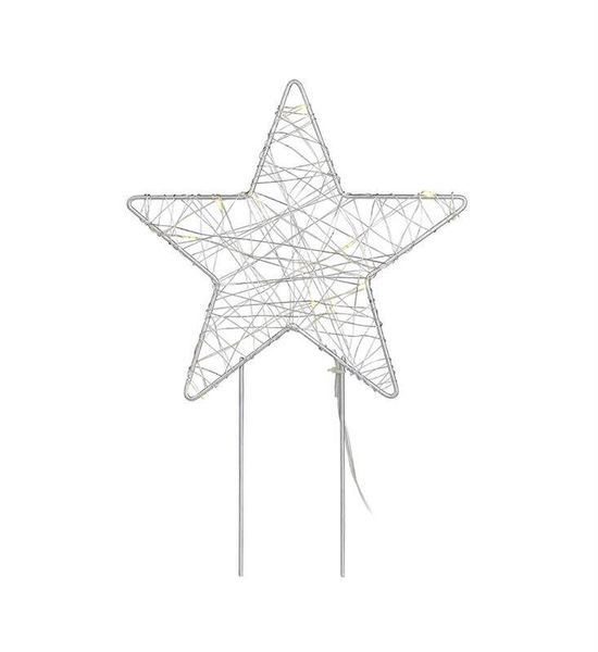 Stojąca gwiazda świąteczna LED 0,3W świetlna dekoracja srebrna zdjęcie 1