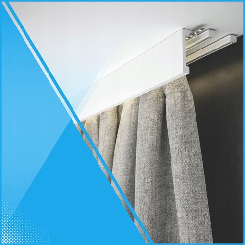 Maskownica Listwa Karniszowa Profil do LED Polimer Biała 10 x 244 cm na Arena.pl