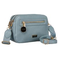 modna niebieska listonoszka damska z dwoma paskami na ramię