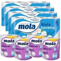 Papier toaletowy MOLA WHITE BAWEŁNIANA i ręcznik papierowy MOLA KOMFORT
