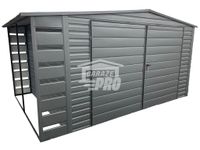 Domek Ogrodowy 4x3  + wiata antracyt  Brama Dach dwuspadowy GP238