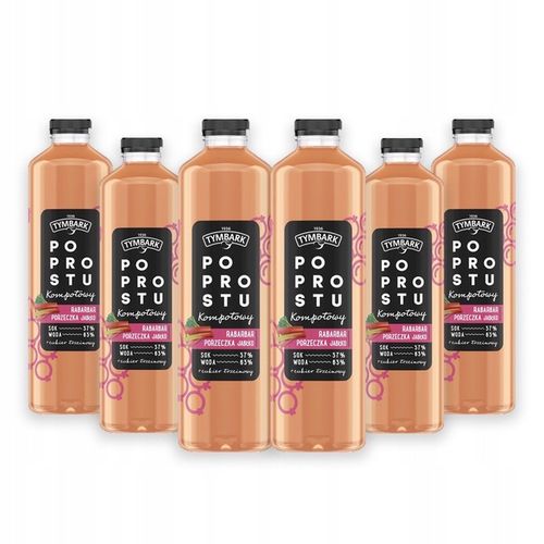 Tymbark Po Prostu Kompotowy Rabarbar Porzeczka Jabłko 1,25l x 6 sztuk na Arena.pl
