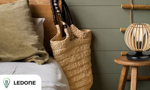 LAMPKA NOCNA LAMPA STOŁOWA DREWNIANA LOFT RETRO E27 DO SYPIALNI DO na Arena.pl