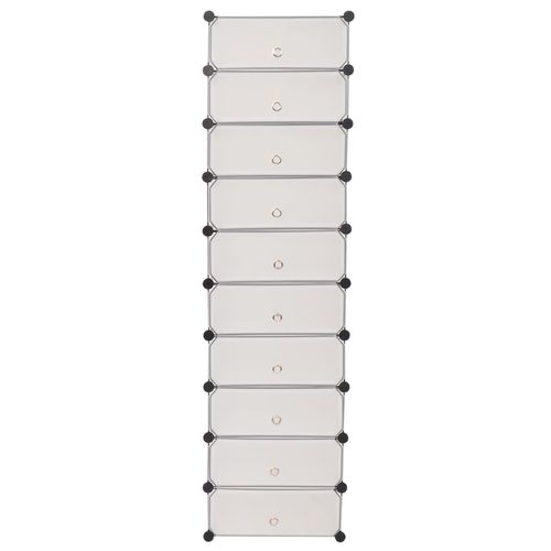 Szafka na buty, 10 przegród, biała na Arena.pl
