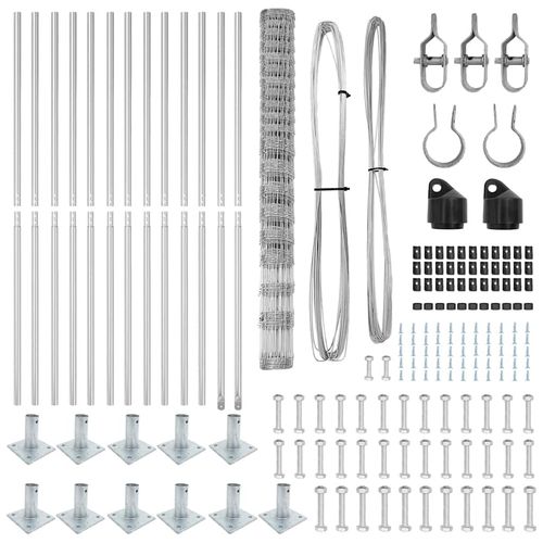Ogrodzenie pastwiskowe Srebrny 25 x 1.6 m Stal galwanizowana na Arena.pl