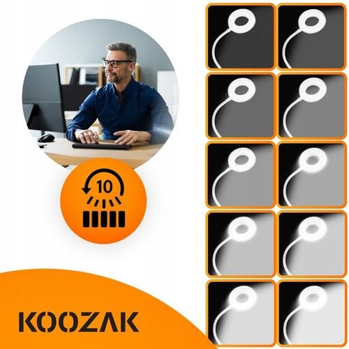 Lampka biurkowa led na biurko dla dzieci z klipsem biała do czytania na Arena.pl